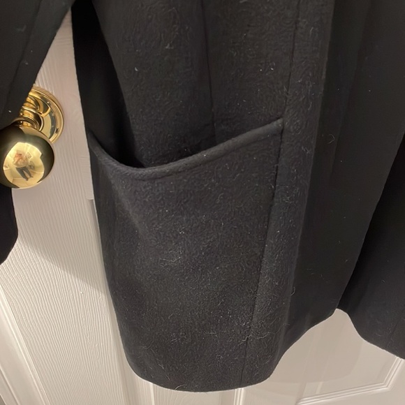 Alfred Dunner 100% Wool Pea Coat. Black. Size 12 P simple classic timeless - Picture 5 of 11